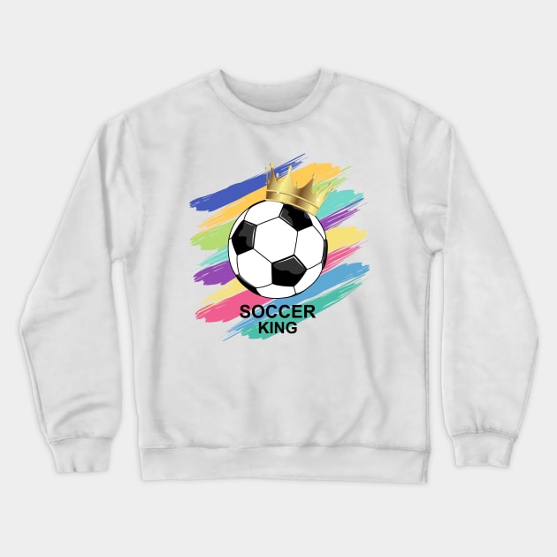 Soccer King - Soccer Ball Crewneck Sweatshirt by Designoholic